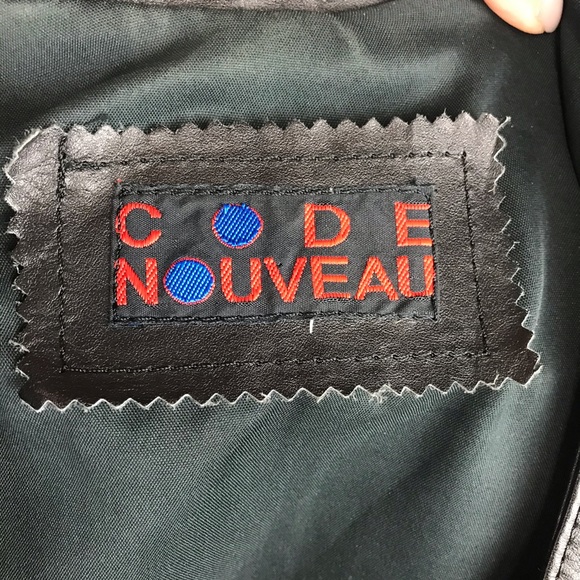 Code Nouveau Jacket Vintage Crop Top 100% Leather - Picture 7 of 8